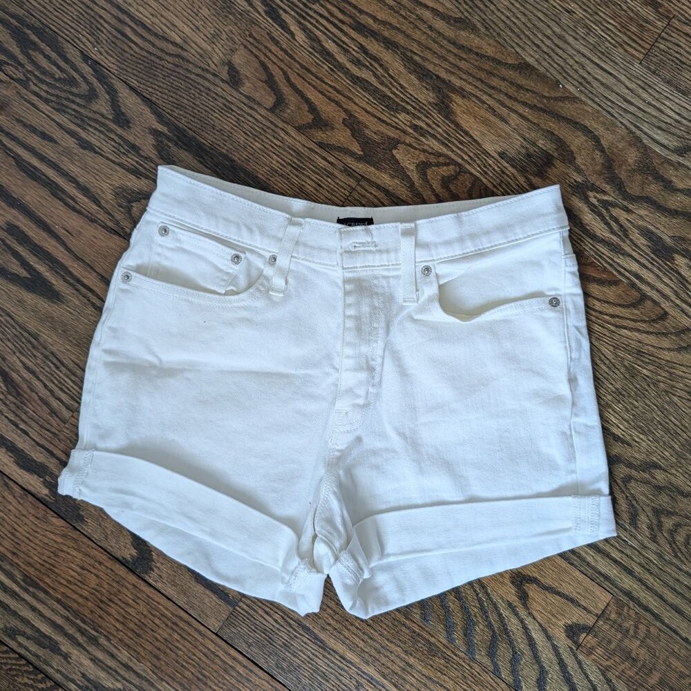 J. Crew White Denim Shorts